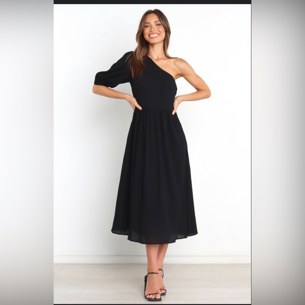 One shoulder Dementria Midi dress from Petal & Pup